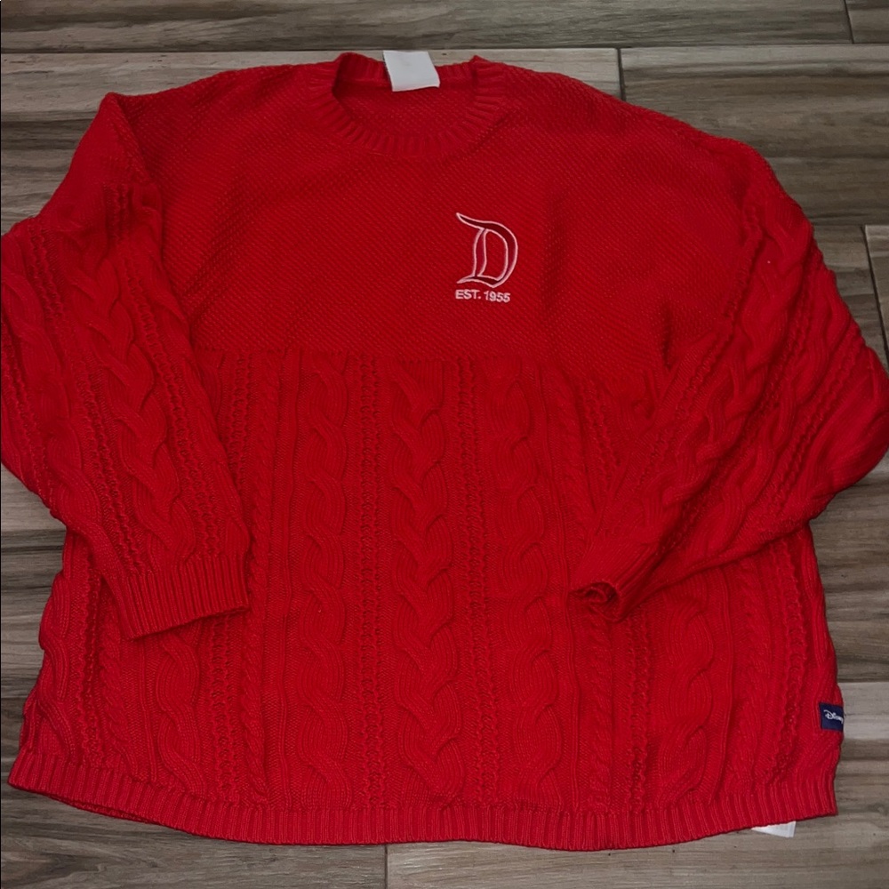Disney Red Crewneck Sweater